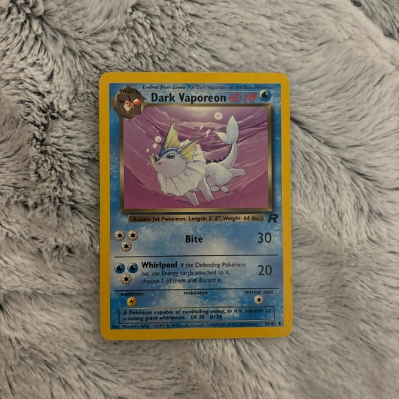 Pokemon 1st edition Dark Vaporeon 45/82 Team Rocket - Picture 1 of 1